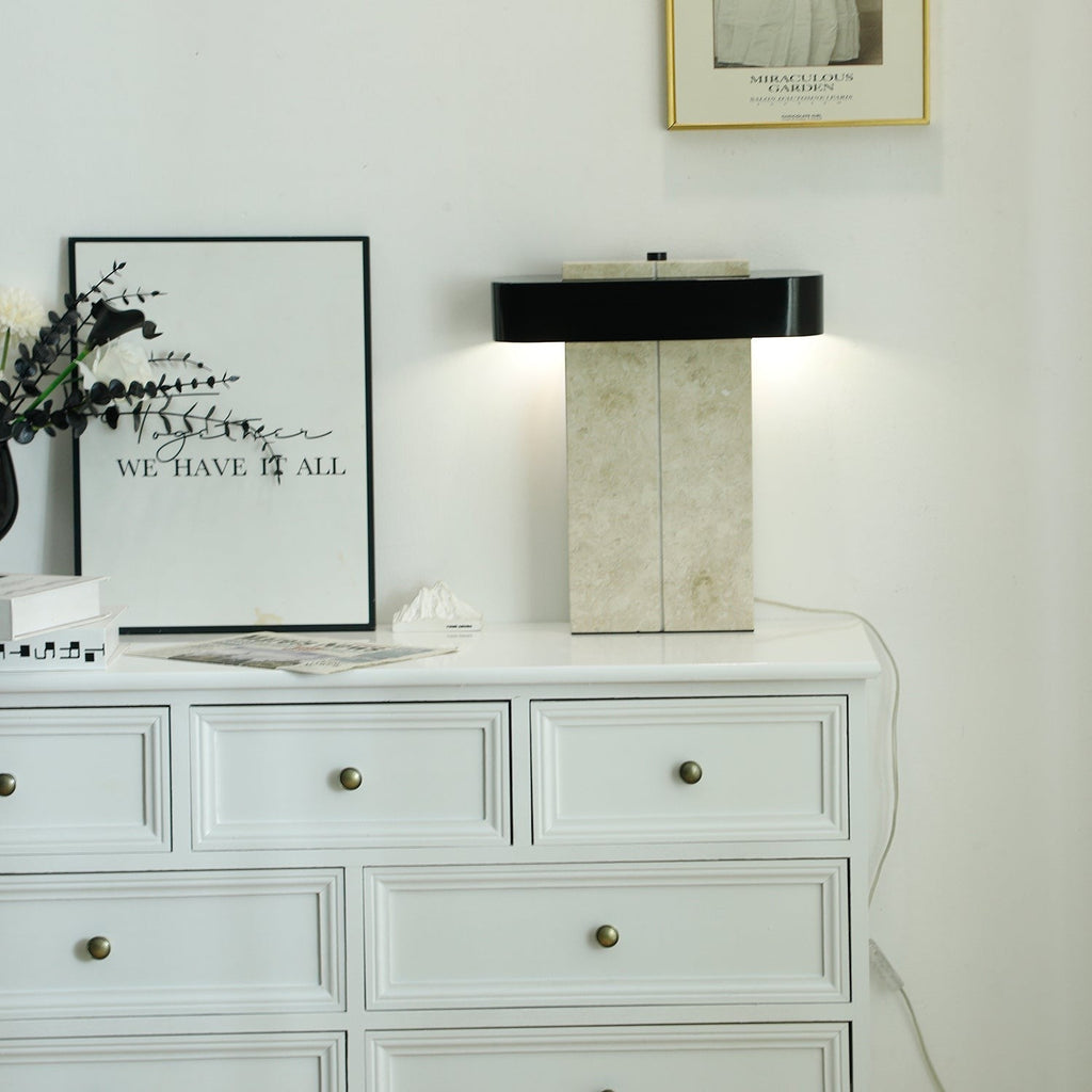 Aurelius Marble Accent Table Lamp by Tavilume - marble medium table lamp, view 6