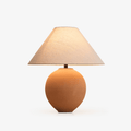 Terracotta Hued Ceramic Table Lamp by Tavilume - ceramic medium table lamp, view 1