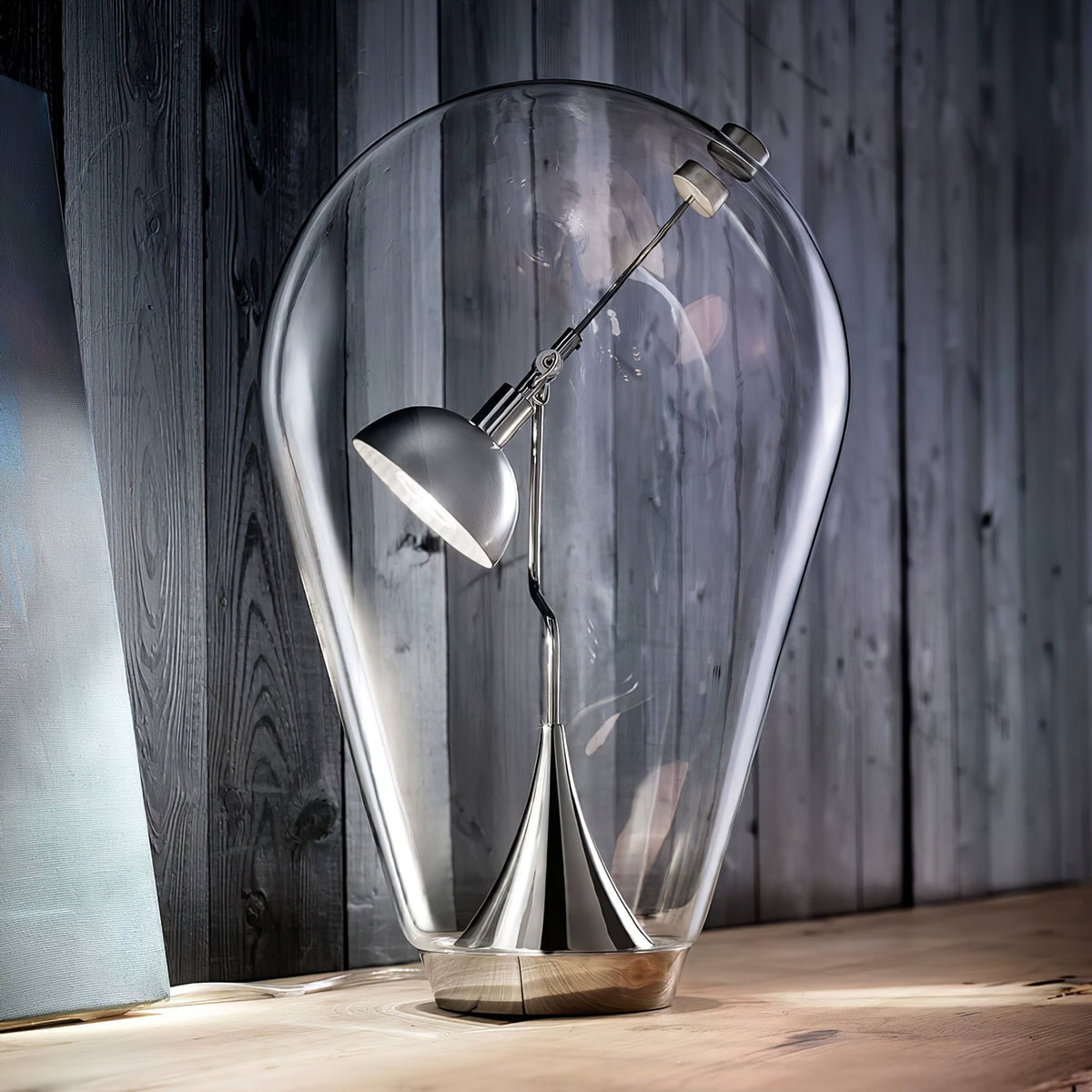 BeamGlow Rotating Glass Cylinder Table Lamp by Tavilume - glass small table lamp, view 6