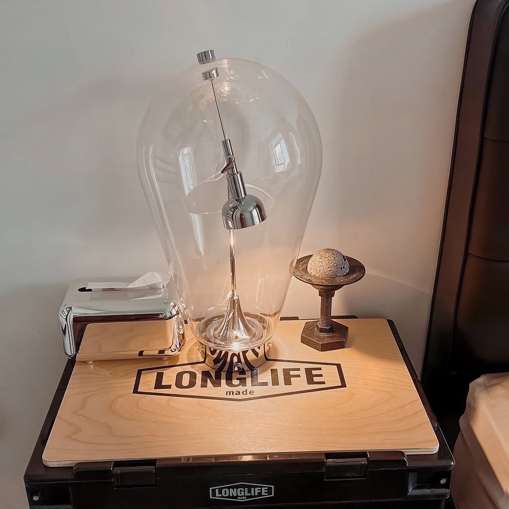 BeamGlow Rotating Glass Cylinder Table Lamp by Tavilume - glass small table lamp, view 13