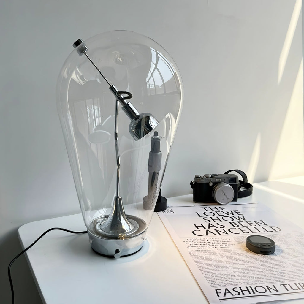 BeamGlow Rotating Glass Cylinder Table Lamp by Tavilume - glass small table lamp, view 17