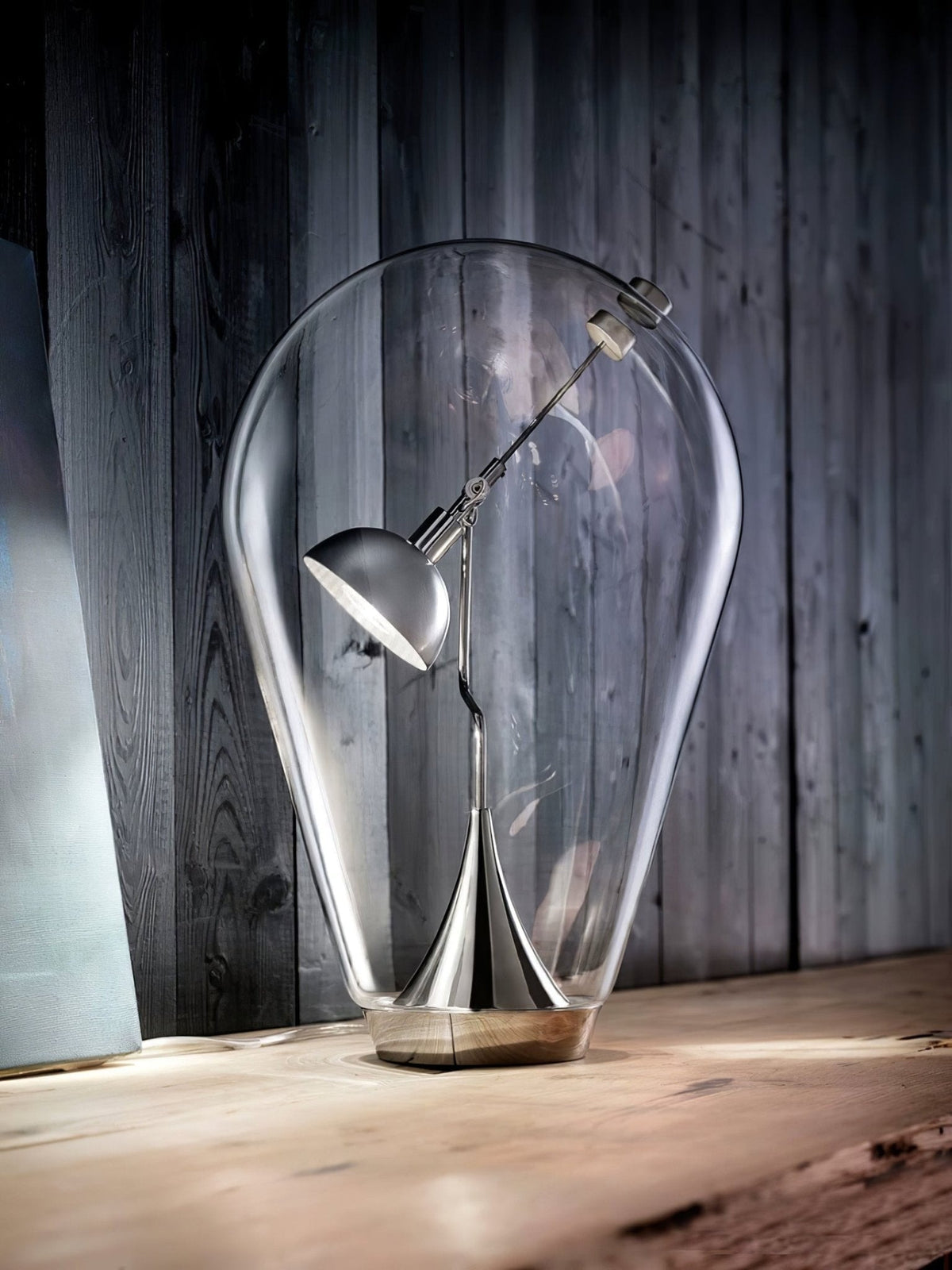 BeamGlow Rotating Glass Cylinder Table Lamp by Tavilume - glass small table lamp, view 2