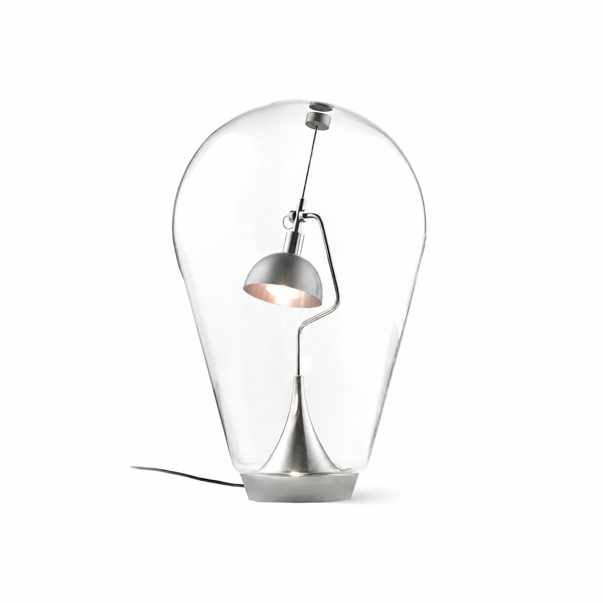 BeamGlow Rotating Glass Cylinder Table Lamp by Tavilume - glass small table lamp, view 1