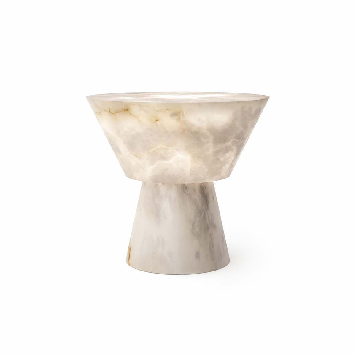 Beta Marble Table Lamp by Tavilume - alabaster small table lamp, view 1