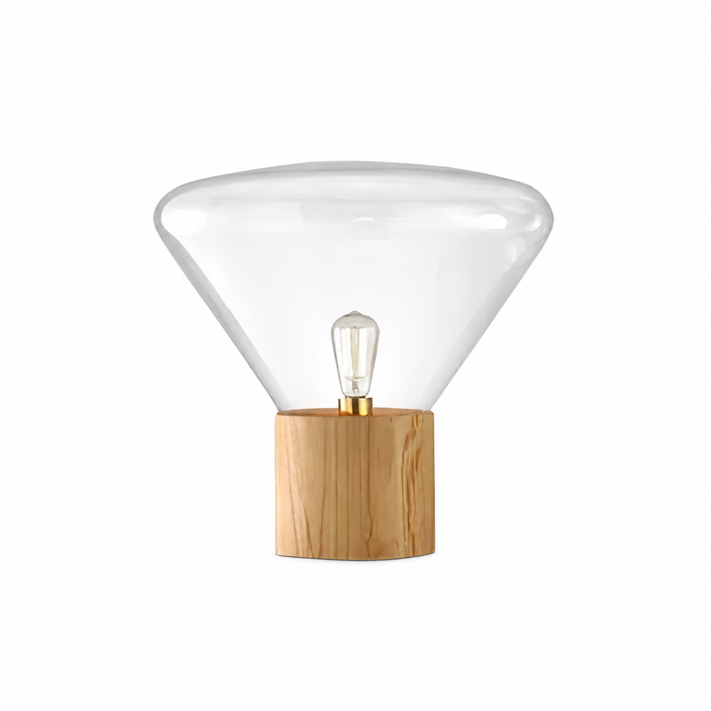 Bois Table Lamp by Tavilume - glass medium table lamp, view 1