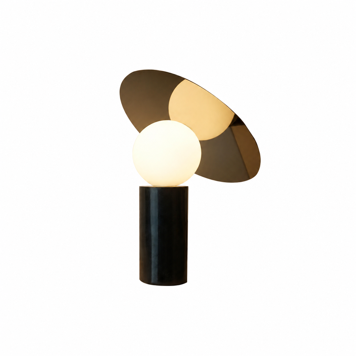 Bola Disc Table Lamp by Tavilume - marble medium table lamp, view 3