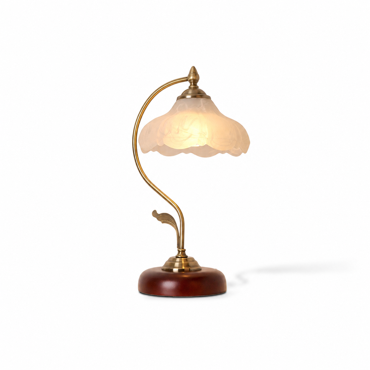Brown Dome Table Lamp by Tavilume - glass medium table lamp, view 1