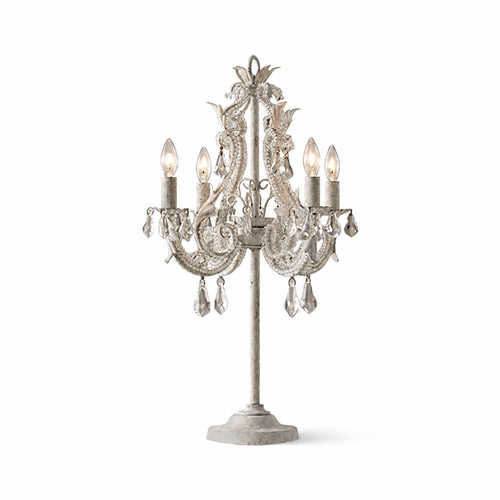 Candle Holder Table Lamp by Tavilume - crystal medium table lamp, view 1