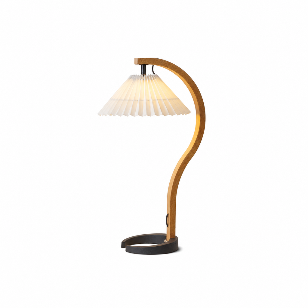 Caprani Table Lamp by Tavilume - wood large table lamp, view 1