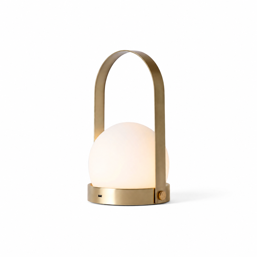 Carrie USB-Powered Table Lamp by Tavilume - glass small table lamp, view 2