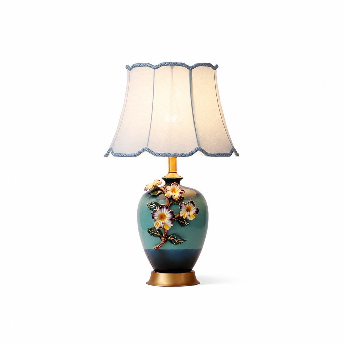 Ceramic Pattern Table Lamp by Tavilume - ceramic large table lamp, view 1