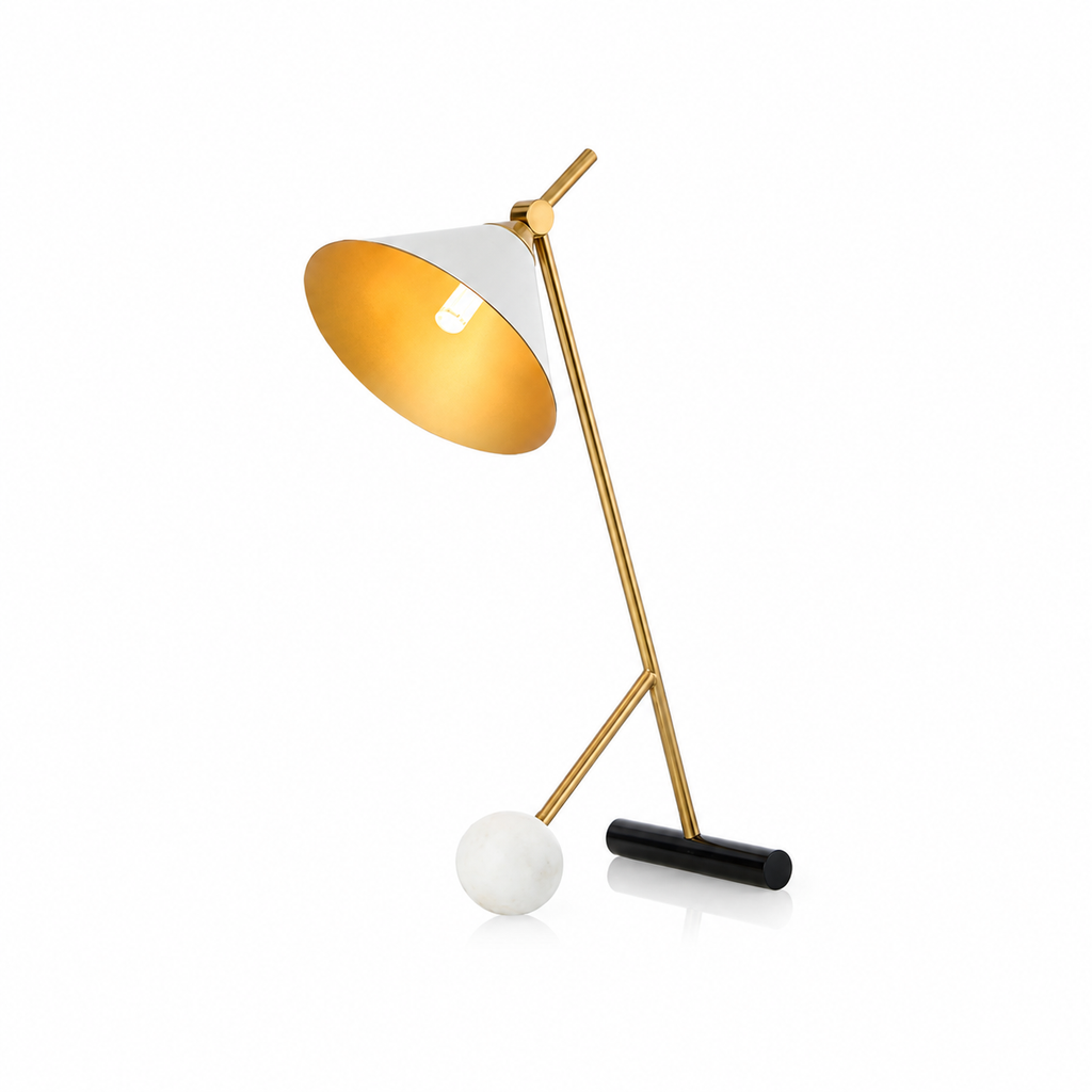 Cleo Table Lamp by Tavilume - marble medium table lamp, view 1