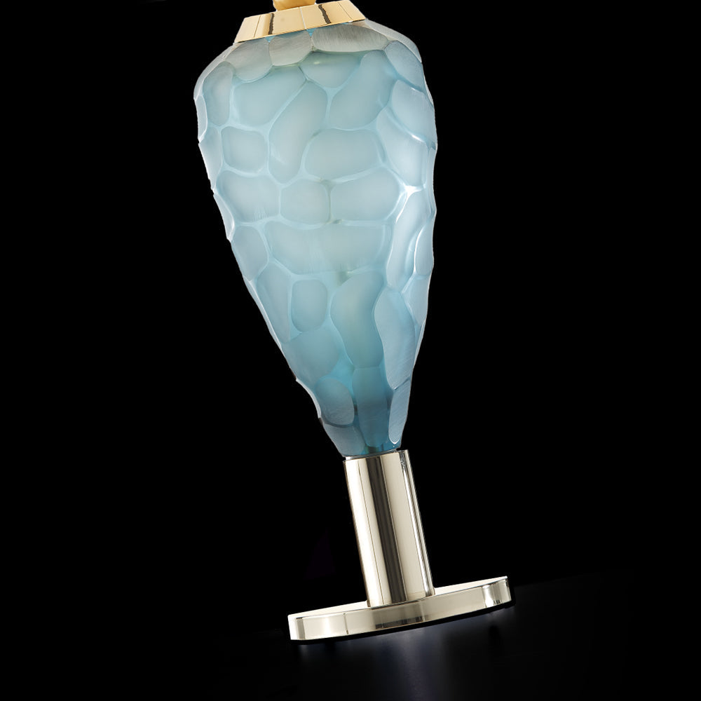 Contemporary Coloured Italian Crystal Table Lamp by Tavilume - crystal large table lamp, view 3