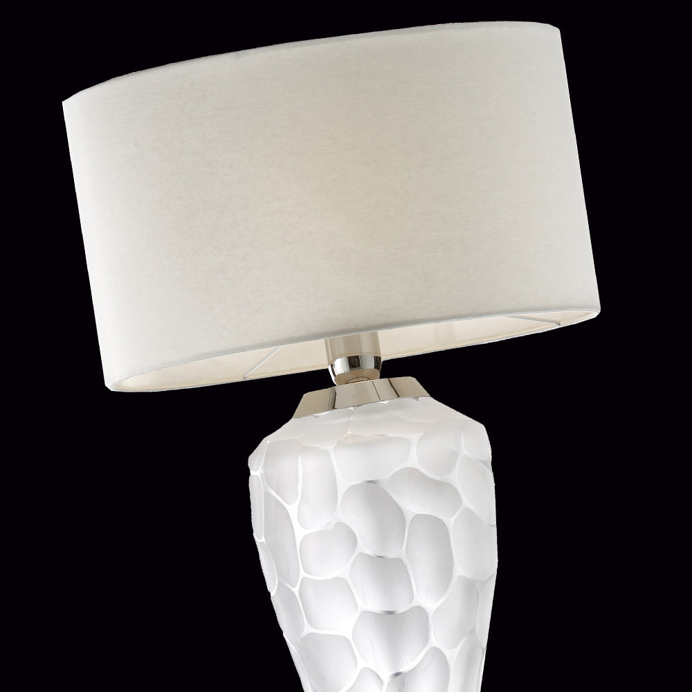Contemporary Nickel And Italian Crystal Table Lamp by Tavilume - crystal large table lamp, view 2