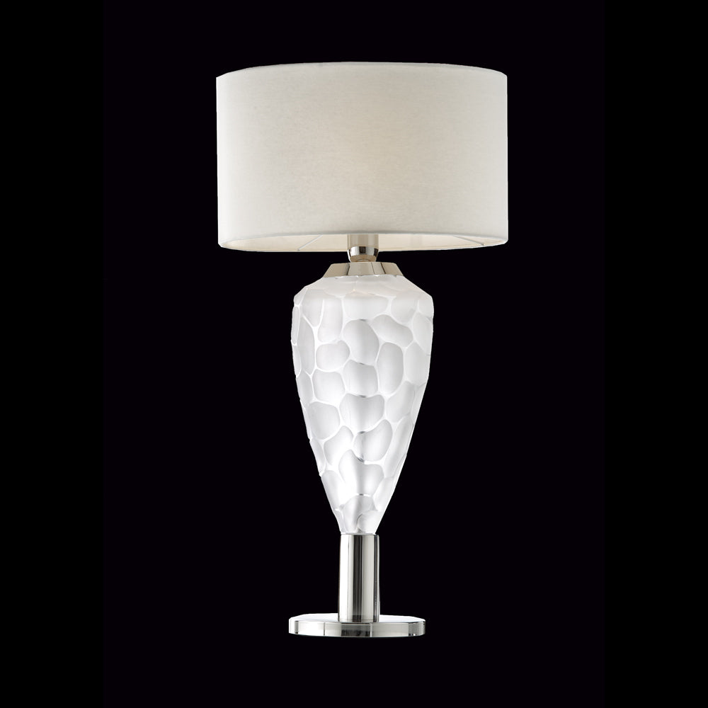 Contemporary Nickel And Italian Crystal Table Lamp by Tavilume - crystal large table lamp, view 1