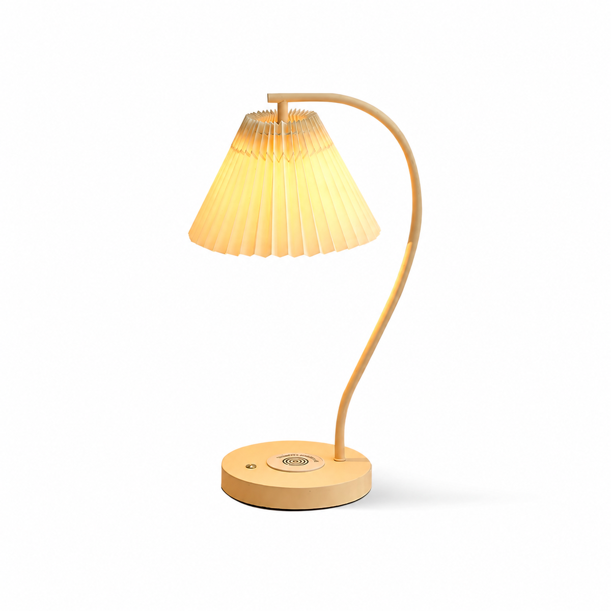 Crescini Pleated Table Lamp by Tavilume - fabric medium table lamp, view 1