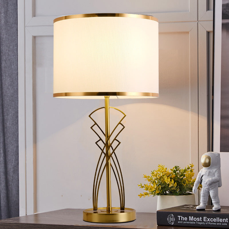 Contemporary Dimmable Table Lamp – Creative Lighting for Living Room & Bedroom by Tavilume - fabric medium table lamp, view 1