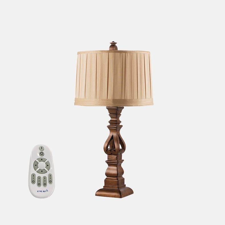 Stripe Drum Shade Antique Rustic Style Tower Table Lamp by Tavilume - resin small table lamp, view 8