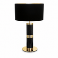 Designer Black Marquina Marble Table Lamp by Tavilume - marble large table lamp, view 1