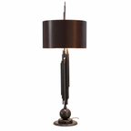 Exclusive Italian Brown And Gold Table Lamp by Tavilume - iron large table lamp, view 1