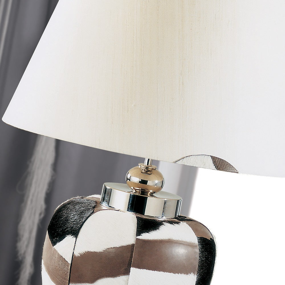 Exclusive Italian Designer Hide Table Lamp by Tavilume - brass large table lamp, view 4