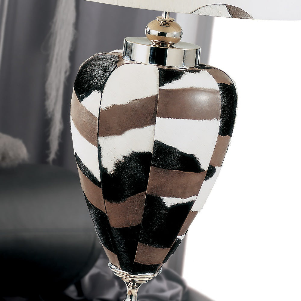Exclusive Italian Designer Hide Table Lamp by Tavilume - brass large table lamp, view 2