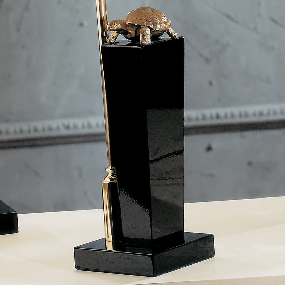 Exclusive Lacquered Bronze Black Table Lamp by Tavilume - crystal medium table lamp, view 3
