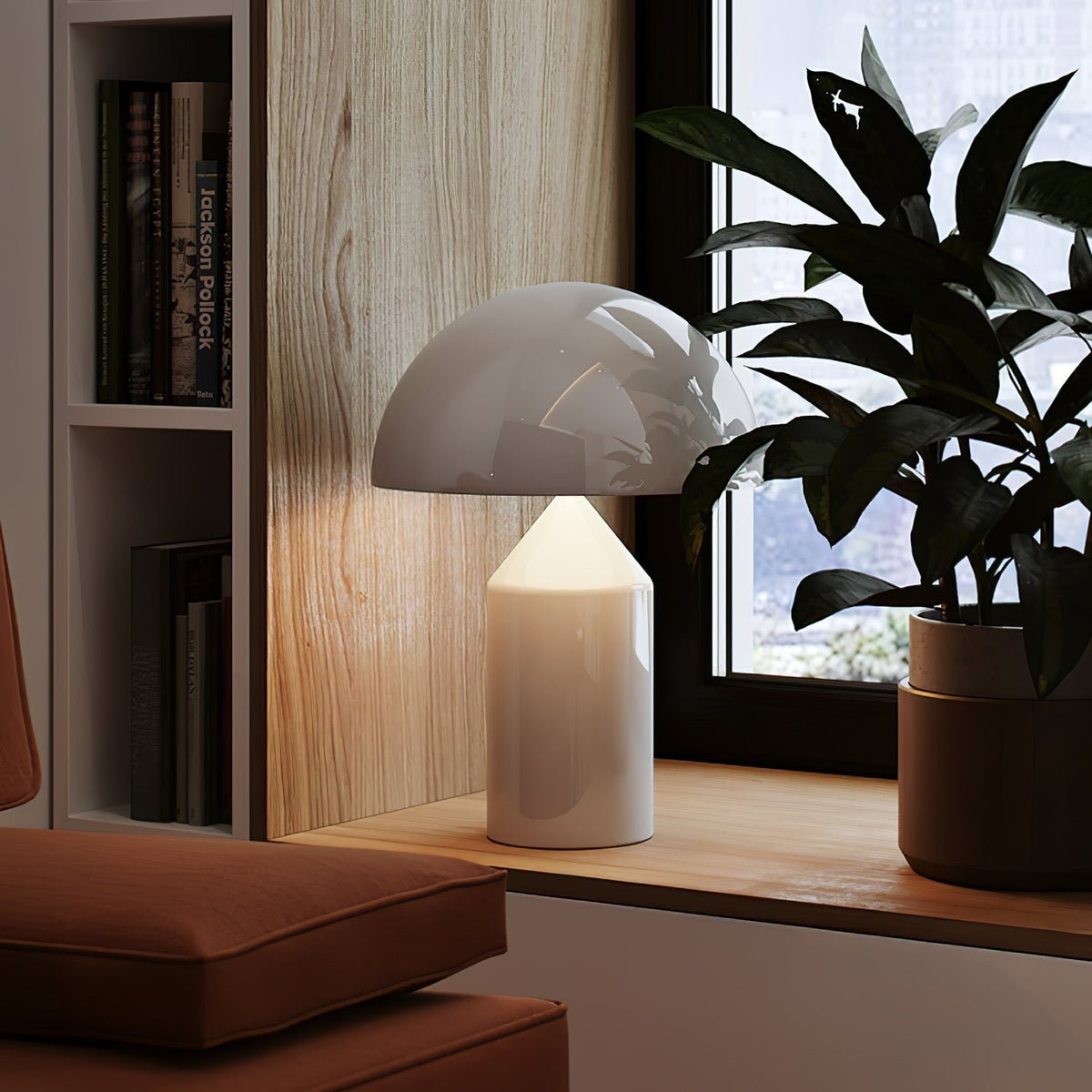 Geometric Dome Table Lamp by Tavilume - copper small table lamp, view 6