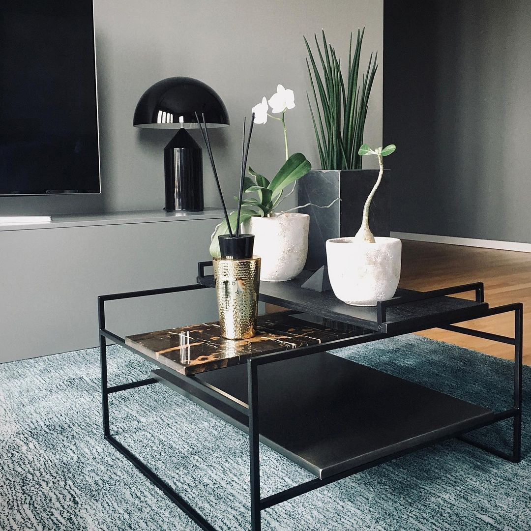 Geometric Dome Table Lamp by Tavilume - copper small table lamp, view 10