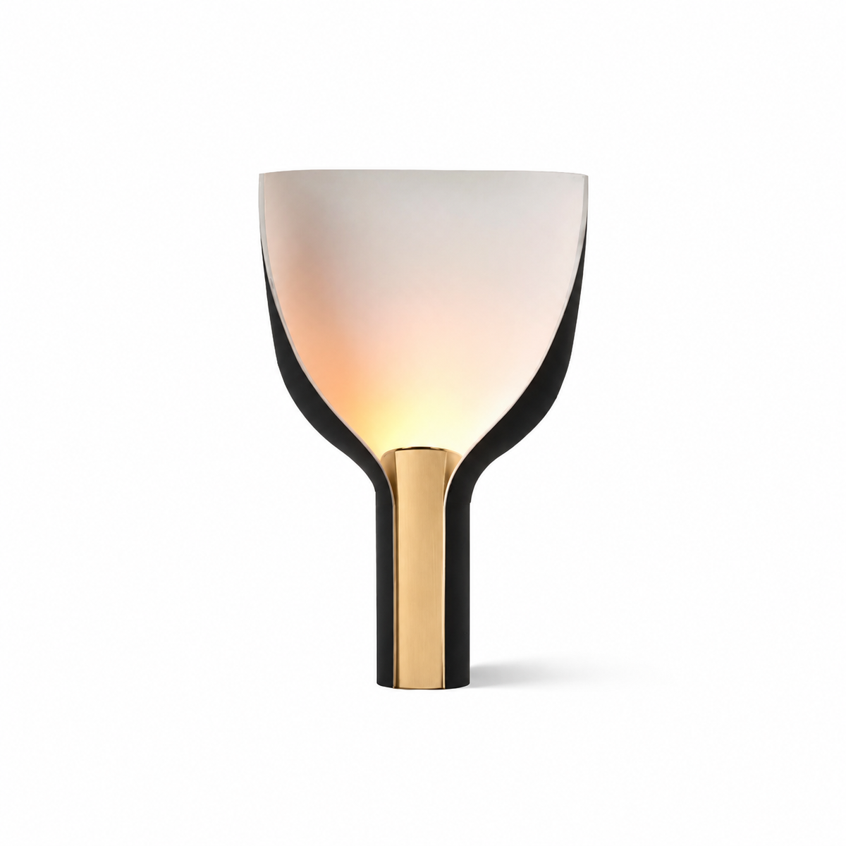 Half-Funnel Table Lamp by Tavilume - glass small table lamp, view 1