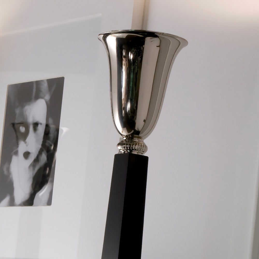 High End Contemporary Italian Black Table Lamp by Tavilume - wood large table lamp, view 2