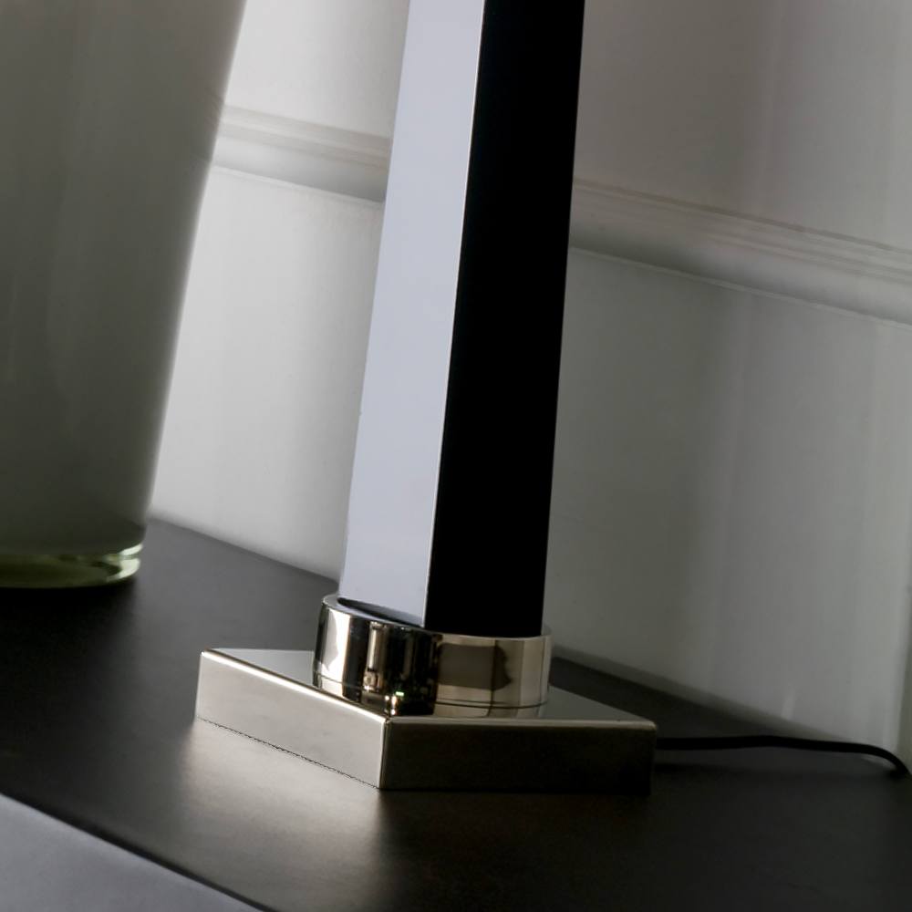 High End Contemporary Italian Black Table Lamp by Tavilume - wood large table lamp, view 3