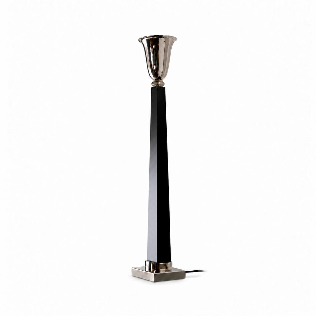 High End Contemporary Italian Black Table Lamp by Tavilume - wood large table lamp, view 1