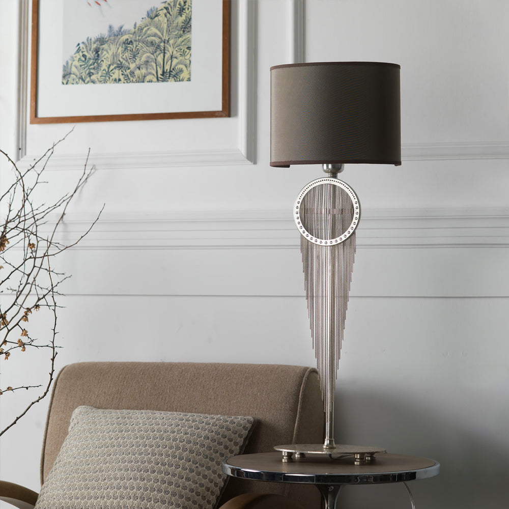 High End Crystal Mink Table Lamp by Tavilume - crystal small table lamp, view 1