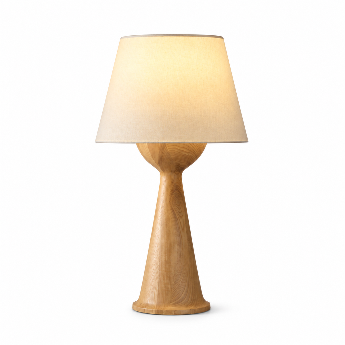 Hourglass Wood Table Lamp