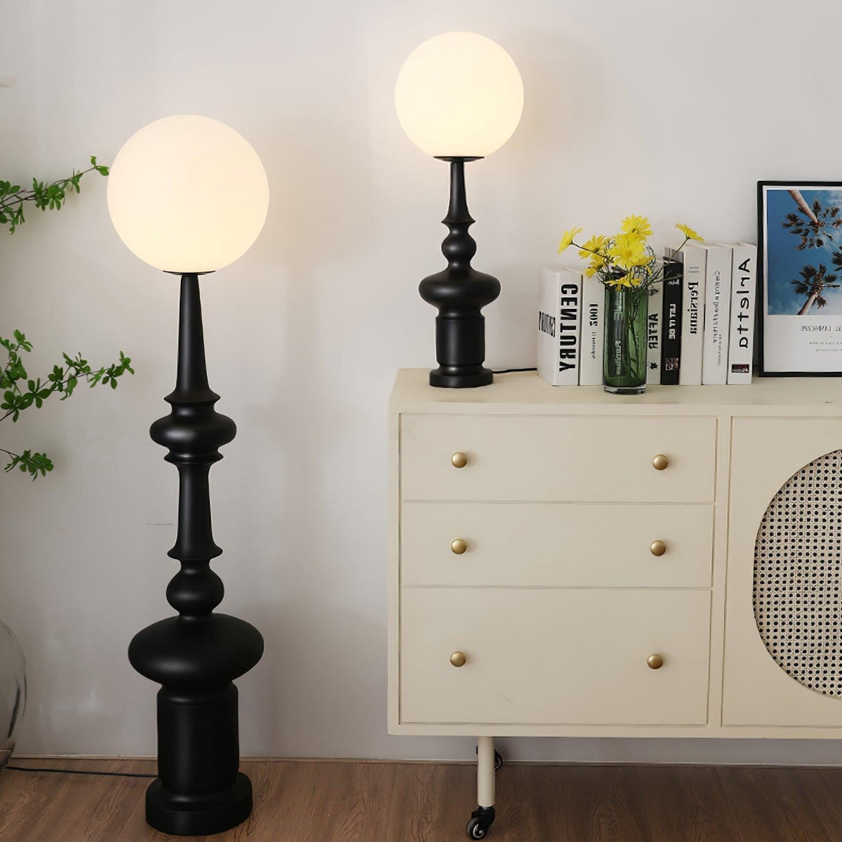 Imperial Column Accent Table Lamp by Tavilume - glass large table lamp, view 3