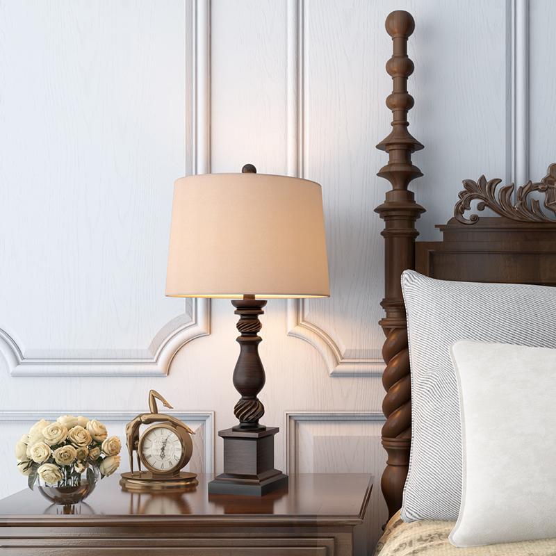 24 inch Rustic Bronze Resin Traditional Table Lamp by Tavilume - resin small table lamp, view 1