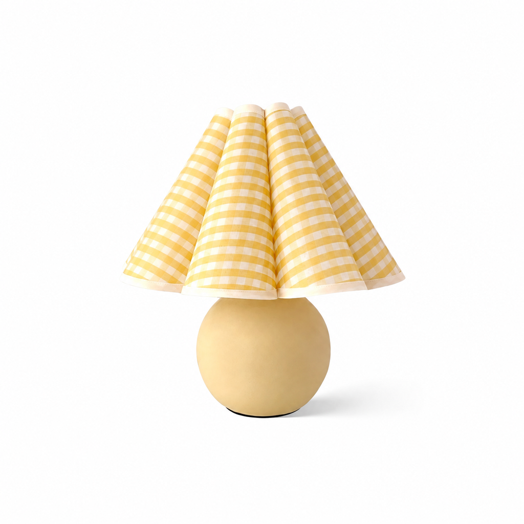 Kicsi Knife Pleat Table Lamp by Tavilume - ceramic small table lamp, view 1