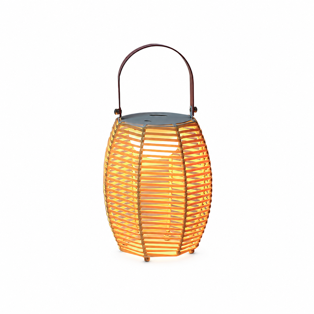 Lantern USB-Powered Table Lamp by Tavilume - rattan small table lamp, view 1