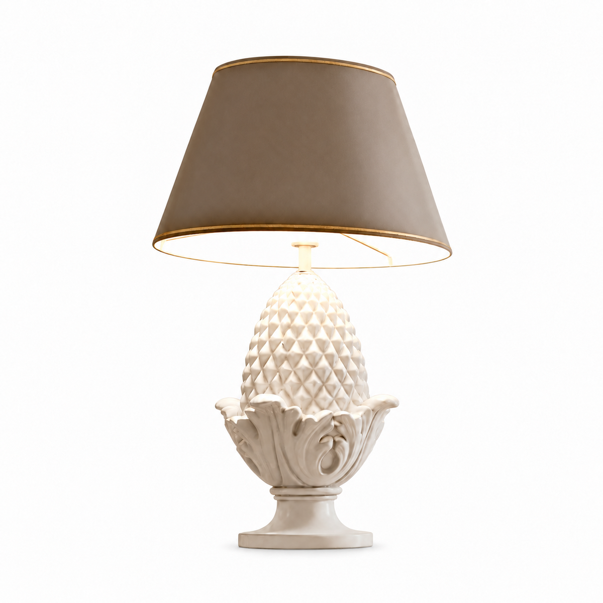 Large Pine Cone Ceramic Table Lamp by Tavilume - ceramic large table lamp, view 1