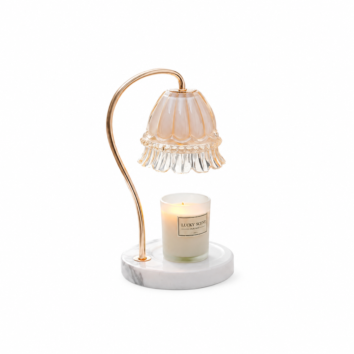 Lily Marble Warmer Table Lamp by Tavilume - marble small table lamp, view 1