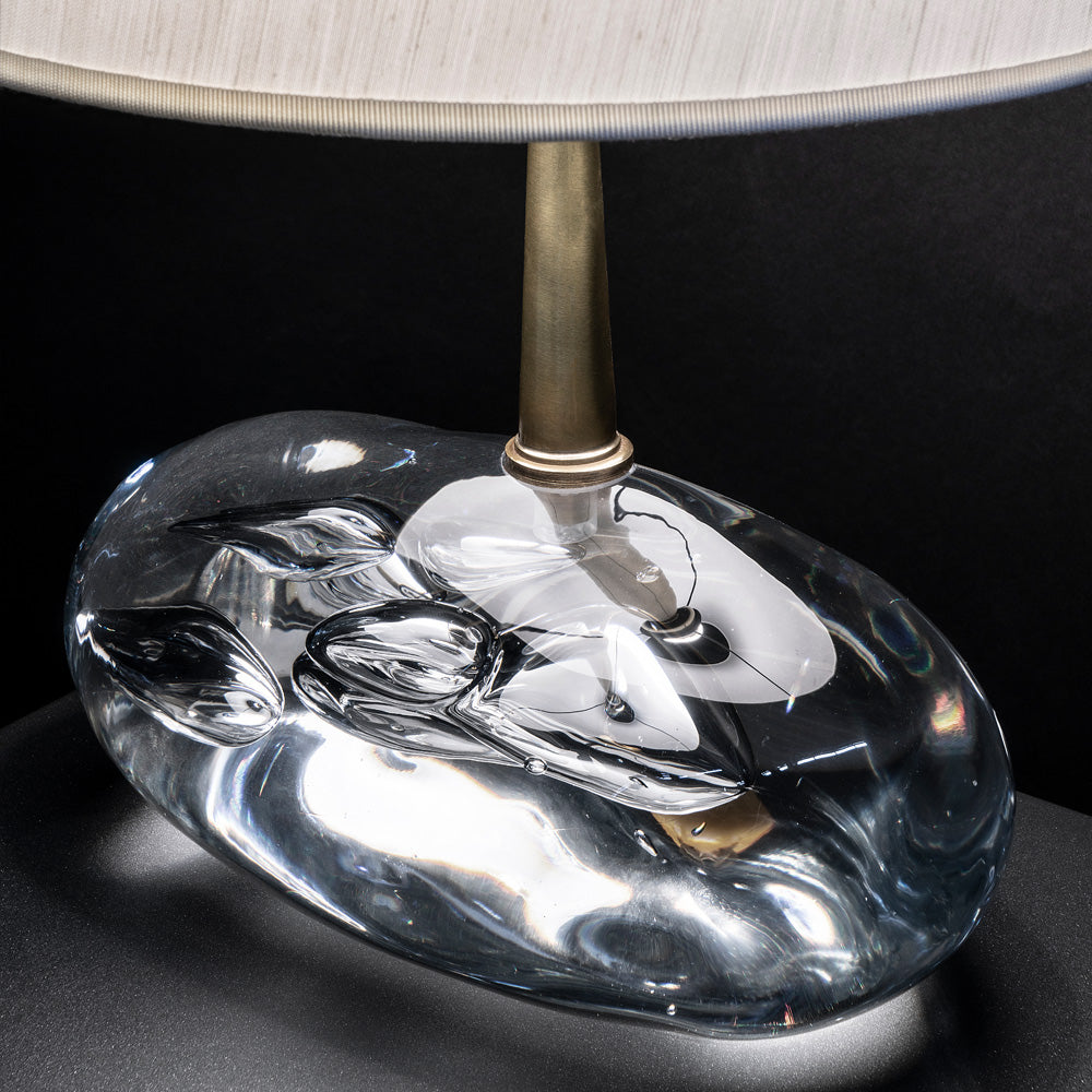 Premium Table Lamp With Crystal Base by Tavilume - crystal small table lamp, view 2