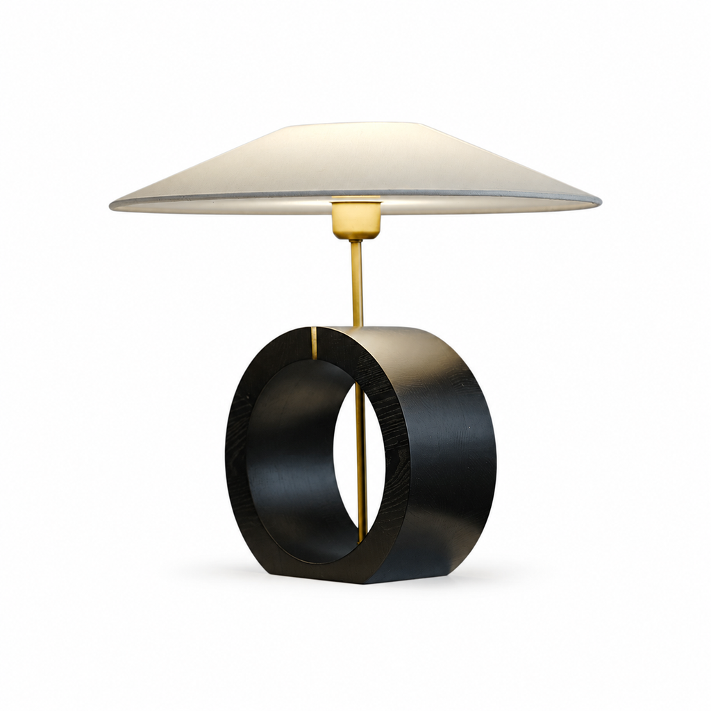 Neris Table Lamp by Tavilume - wood medium table lamp, view 1