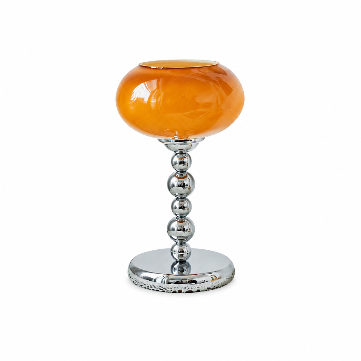 Oval Persimmon Table Lamp by Tavilume - glass small table lamp, view 1