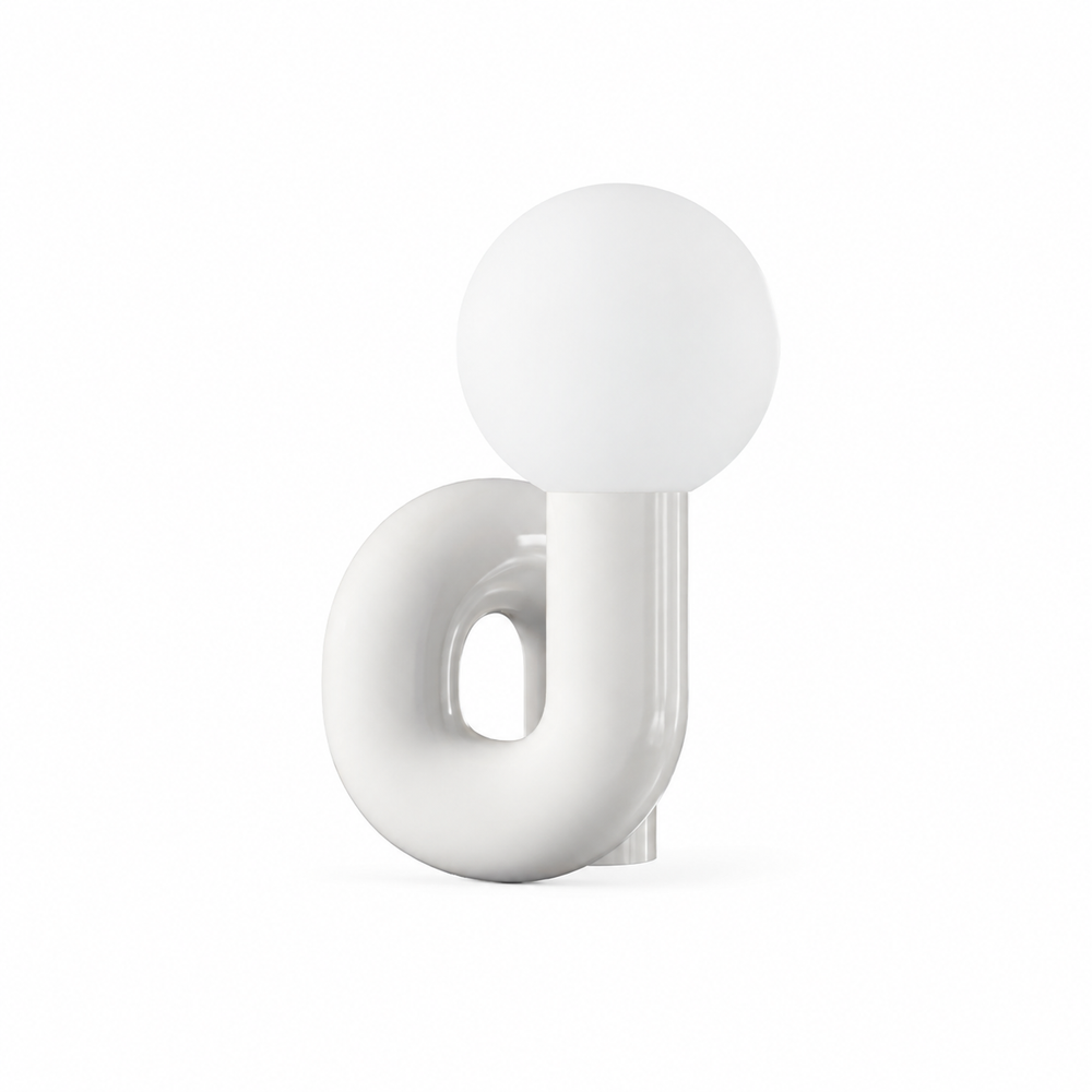 Playful N Shape Table Lamp by Tavilume - glass medium table lamp, view 1