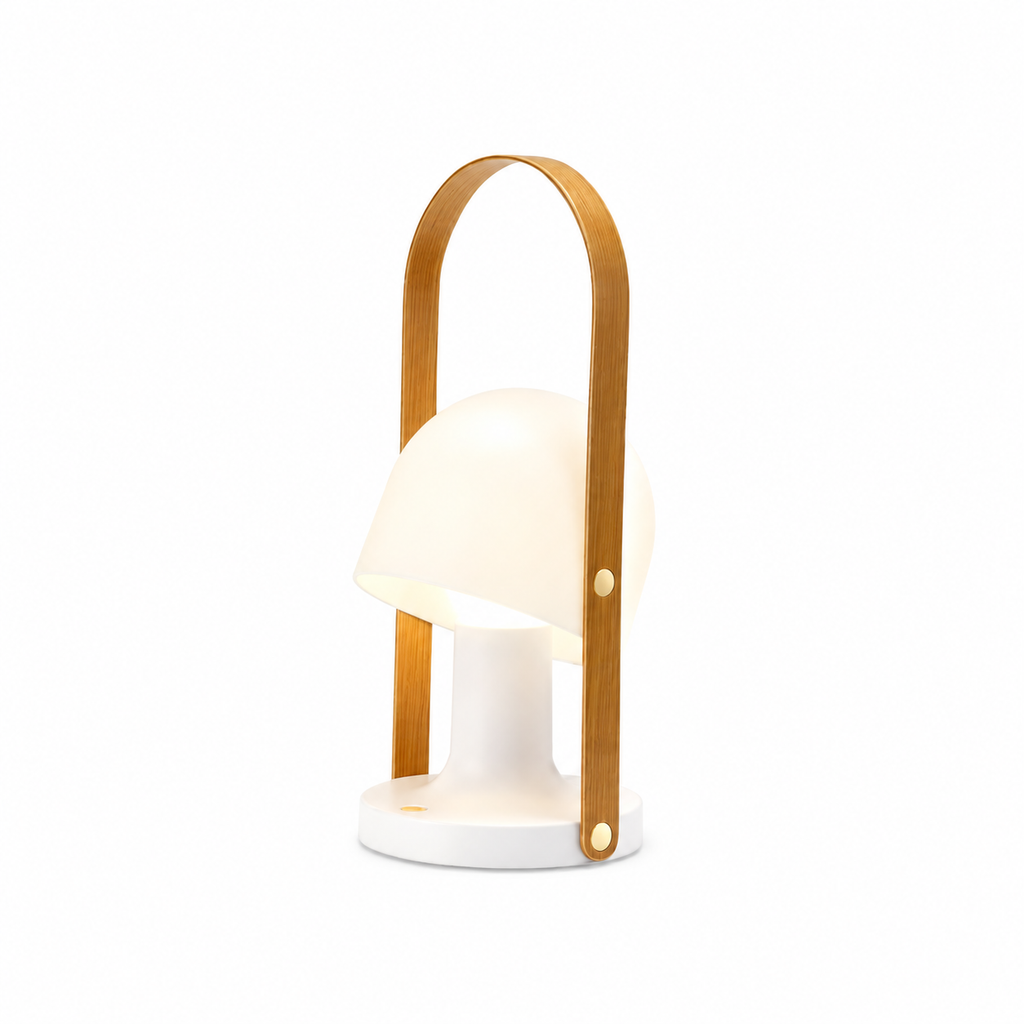 Portable Glass Corded Table Lamp by Tavilume - glass medium table lamp, view 1