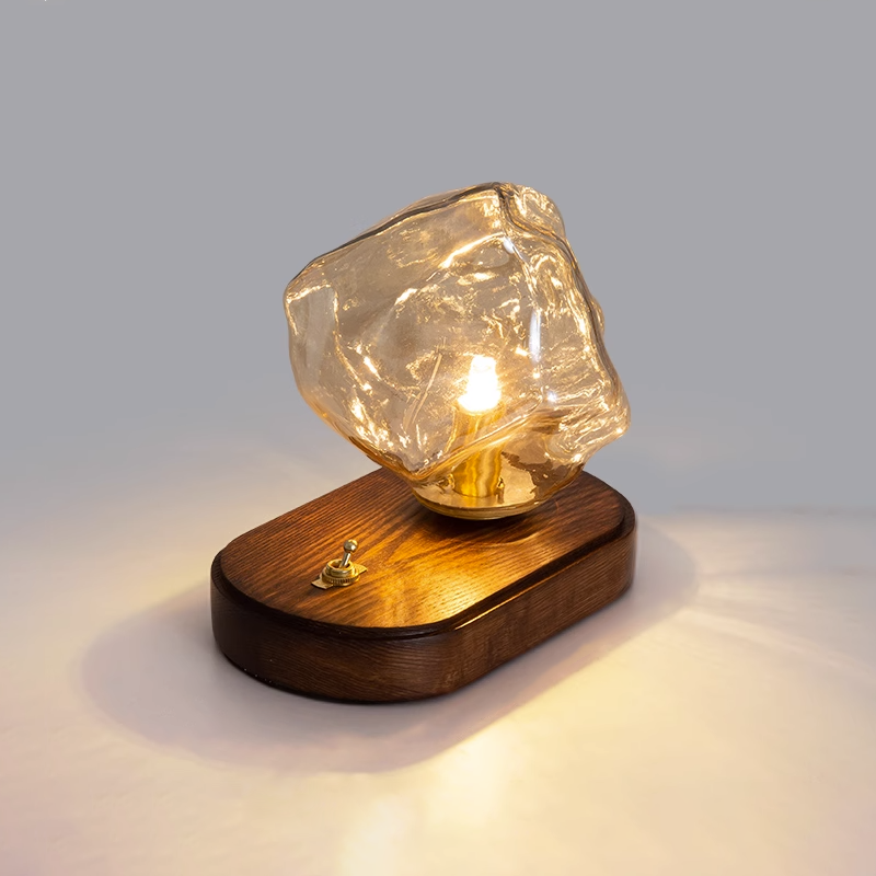 Ice Stone Glass Table Lamp by Tavilume - stone small table lamp, view 4
