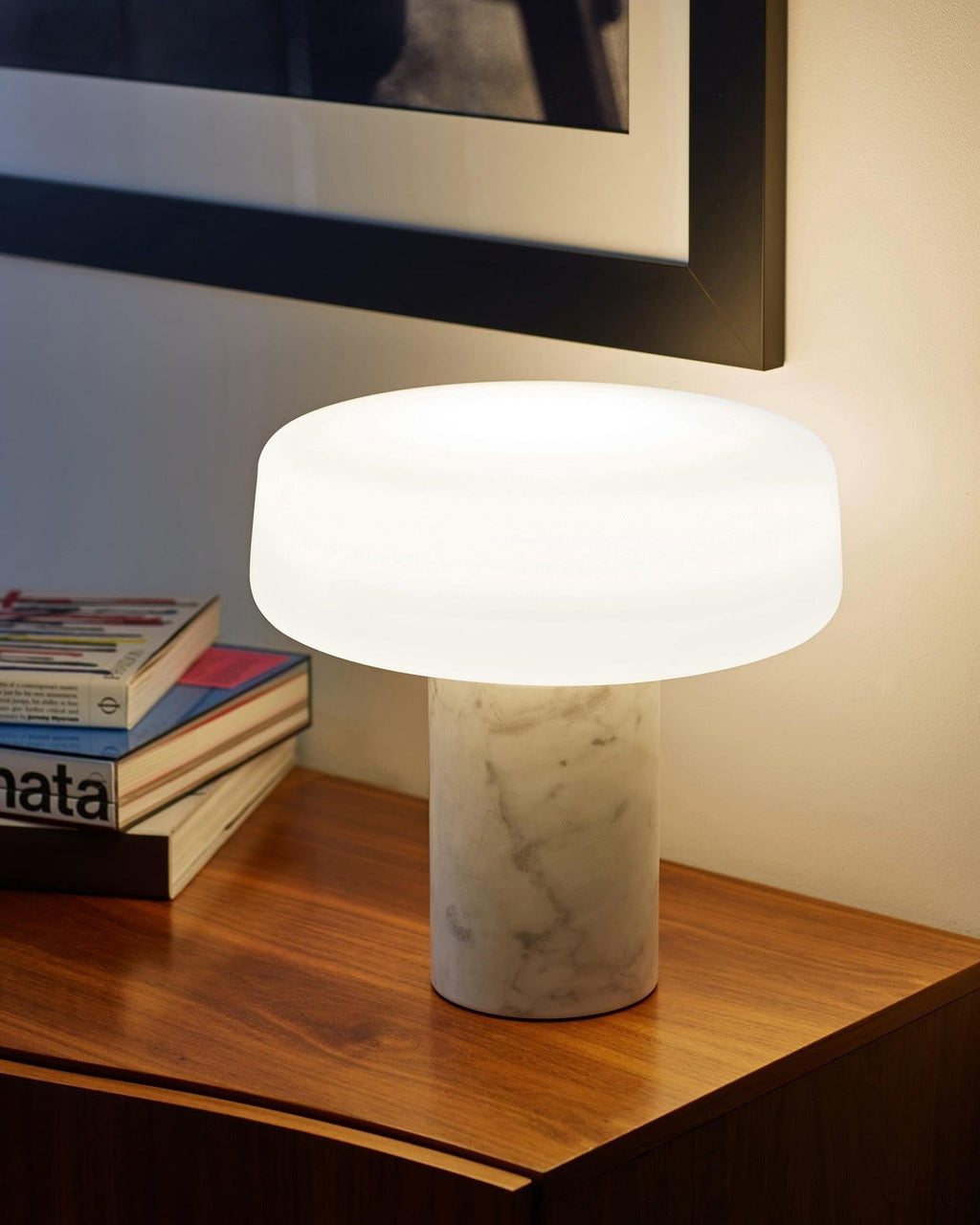 Solid Marble Cylinder Table Lamp by Tavilume - marble small table lamp, view 16