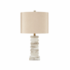 Stacked Alabaster Table Lamp by Tavilume - alabaster large table lamp, view 1