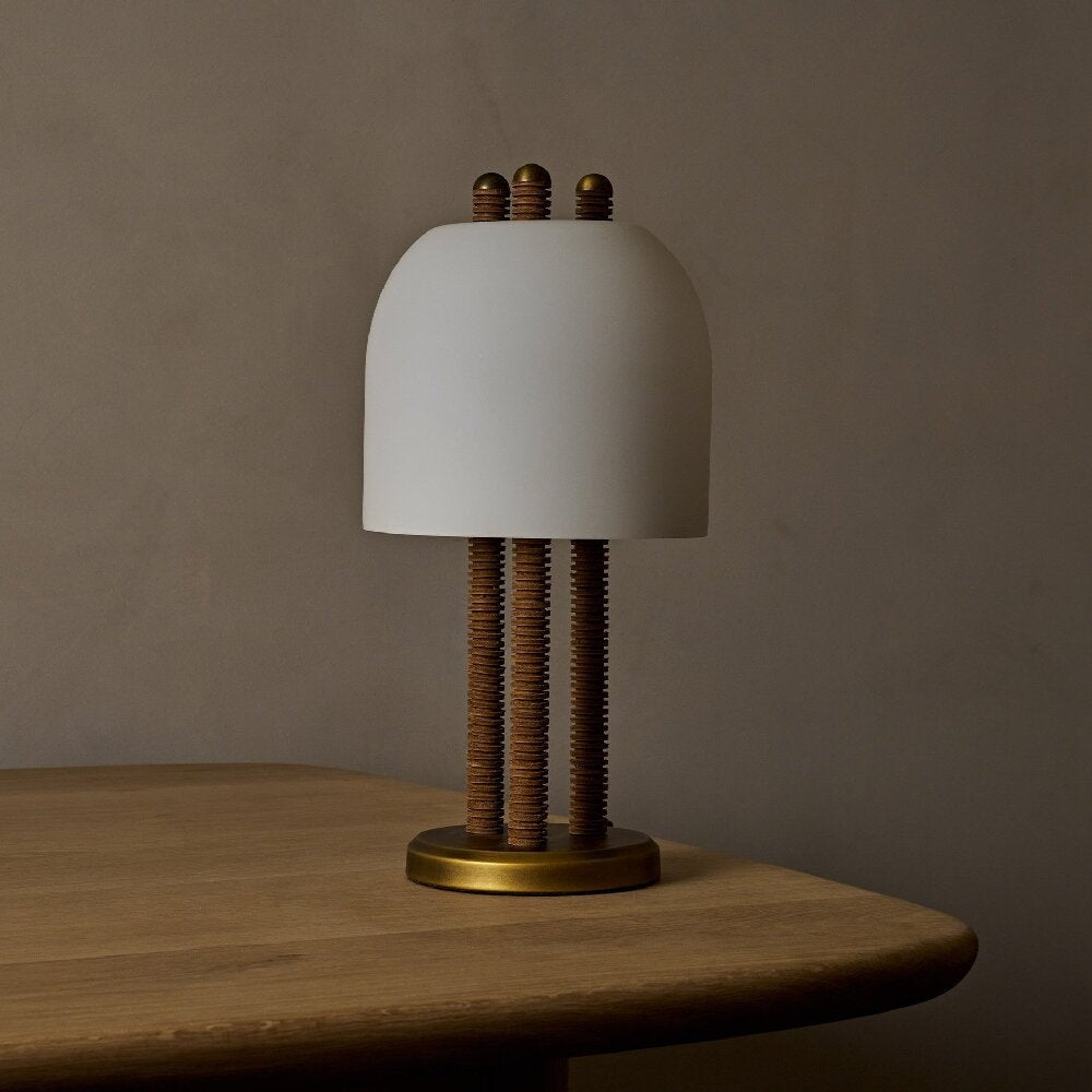 Striata Column Table Lamp by Tavilume - glass medium table lamp, view 4